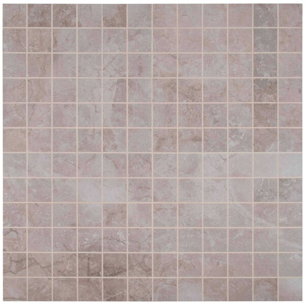 Msi Ansello Gray 12 In. X 12 In. X 9 Mm Glazed Ceramic Mesh-Mounted Mosaic Tile, 8PK ZOR-PT-0503 - main